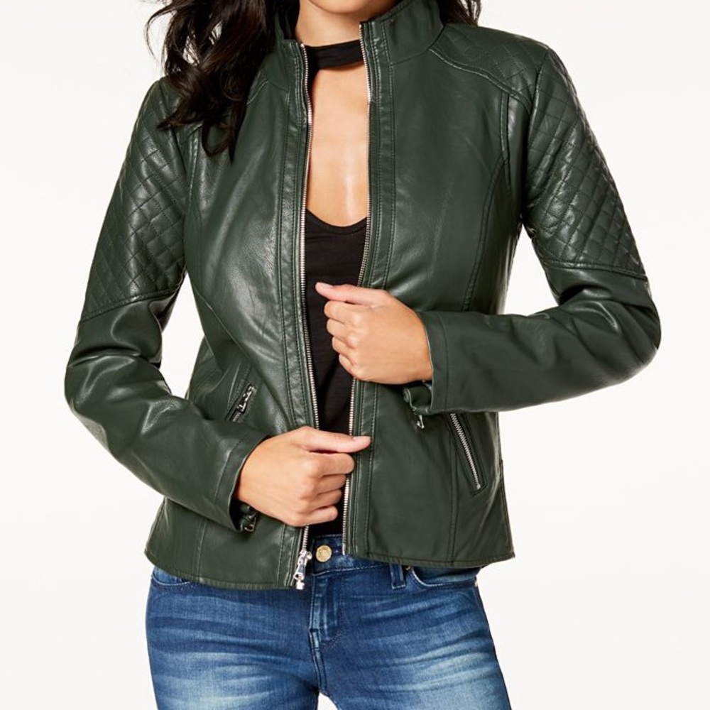 Guess Faux Leather Moto Jacket